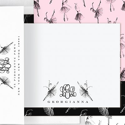 Ballet Dancer Stationery Set