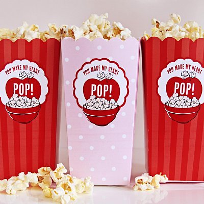 Vintage Valentine Popcorn Boxes